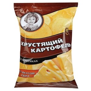 Чипсы хрустящий картофель картофелные, сыр, 160 г