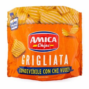 Чипсы картофельные рифленые, GRIGLIATA, AMICA CHIPS, 0,135 кг (упаковка - прямо на стол)
