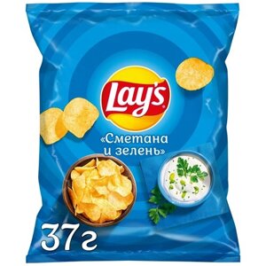 Чипсы Lay's картофельные, зелень-сметана, 37 г