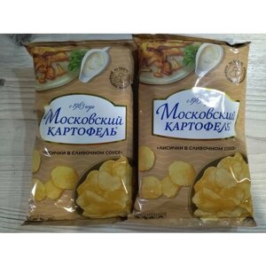 Чипсы Московский картофель Лисички в сливочном соусе 70 г 2 шт