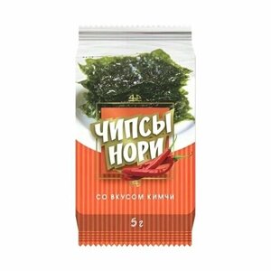 Чипсы Нори Kimchi из морской капусты. 4уп. по 5гр.