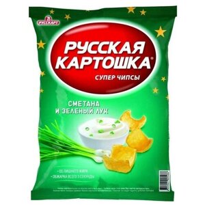 Чипсы Русская картошка картофелные, лук-сметана, 80 г