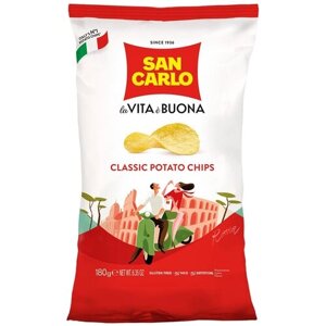 Чипсы San Carlo картофельные Классика, соль, 180 г