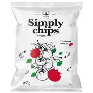 Чипсы Simply chips картофелные, томат, 80 г