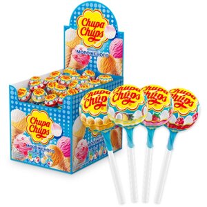 Chupa Chups ассорти Карамель Мороженое вкус ассорти, 12 г, пластиковая обертка