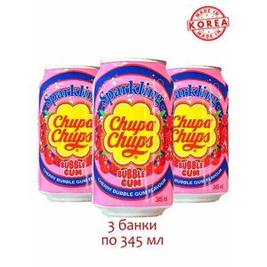 Chupa Chups Напиток газированный Чупс Чупс Cherry Bubble Gum , 3 шт