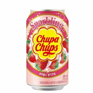 Chupa Chups Напиток газированный Клубника со сливками, 345 мл