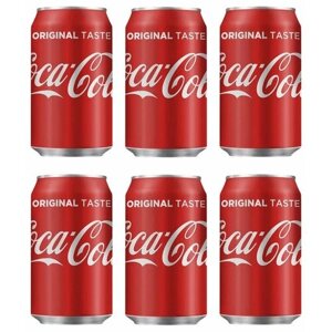 Coca-cola оригинальные напитки газированные 6 шт. х 300 мл.