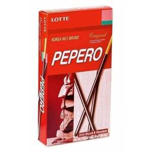 Cоломка lotte pepero original в шоколаде, 47 гр*4 шт