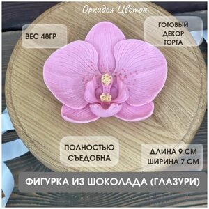 Цветок из шоколадной глазури. Орхидея. Цвет Розовый.