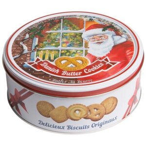 Датское сдобное Новогоднее печенье Bisquini (Санта Клаус) 400 грамм.