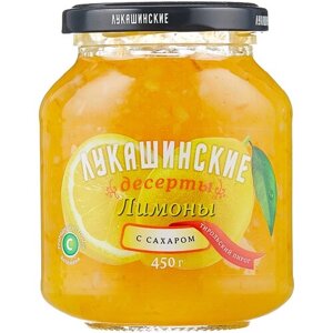 Десерт Лукашинские с сахаром, лимон, 450 г, 450 мл