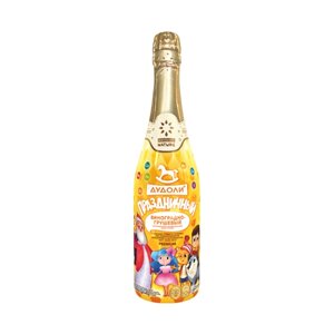 Детское шампанское Дудоли Праздничныйгруша, виноград, 0.75 л, стеклянная бутылка