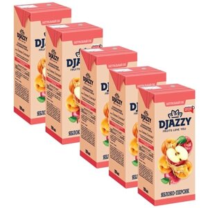 «Djazzy», сок яблоко-персик 5 пачек по 0,2 л