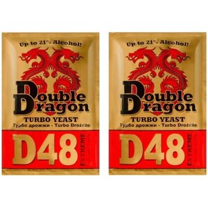 Дрожжи спиртовые Double Dragon D48 Turbo, 2 шт. 264 гр.