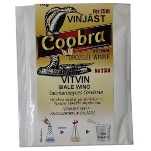 Дрожжи винные coobra jäst vitvin