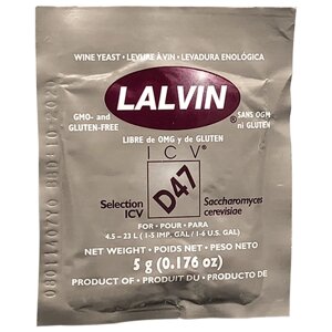 Дрожжи винные Lalvin ICV/D47, 5 грамм (для медовухи, белых и розовых вин)