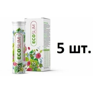 Eco Slim напиток для похудения и детокса, жиросжигатель на основе зеленого кофе и L-карнитина. Набор 5 шт.