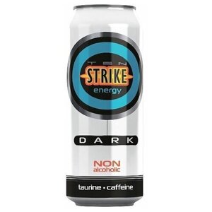 Энергетический напиток безалкогольный "Ten Strike Dark", 0,5 л