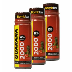 Энергетический напиток BOMBBAR Гуарана 2000 Фруктовый микс 60мл (3 шт) / Энергетик Guarana 2000