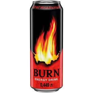 Энергетический напиток Burn тропические фрукты, кола, 0.449 л