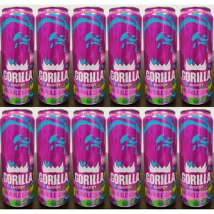 Энергетический напиток Горилла Баблгам (Gorilla Bubble Gum) 0.5 л ж/б упаковка 12 штук