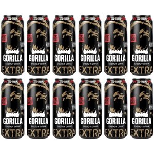 Энергетический напиток Горилла Экстра Энерджи (Gorilla Xtra Energy) 0.5 л ж/б упаковка 12 штук