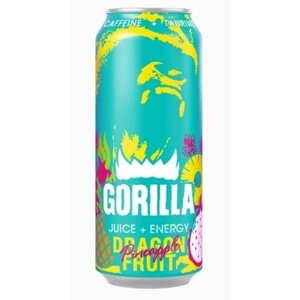 Энергетический напиток Gorilla (Горилла) Dragonfruit Pineapple (Питайя-Ананас) 0,45 л х 24 банки