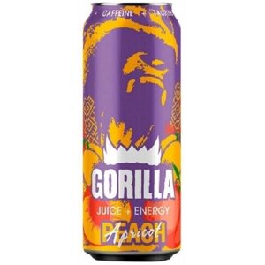 Энергетический напиток Gorilla (Горилла) Piach Apricot (Персик-Абрикос) 0,45 л х 24 банки