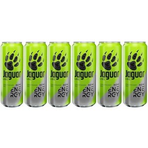 Энергетический напиток Jaguar Live Зеленый 0,45 л - 6 штук
