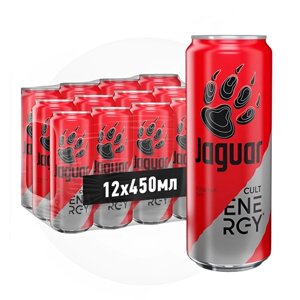 Энергетический напиток Jaguar (Ягуар) Cult, 0,45 л х 12 банок