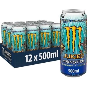 Энергетический напиток Monster Energy Aussle Lemonade / Монстр Лимонад в Австралийском стиле 0.5 л ж/б упаковка 12 штук (Ирландия)