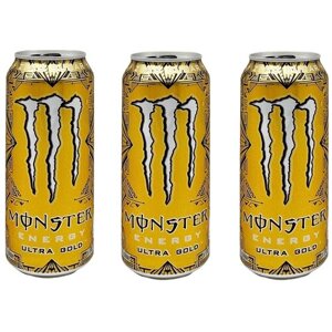 Энергетический напиток Monster Energy Ultra Gold / Монстр Ультра Голд 3 шт 500 мл (Польша)