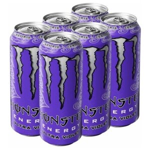 Энергетический напиток Monster Energy Ultra Violet/ Монстер Ультра Вайлет со вкусом Винограда 6 шт по 500мл Ирландия