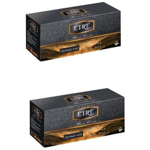 «ETRE», royal Ceylon чай черный цейлонский отборный, 2 пачки по 25 пакетиков 50 г