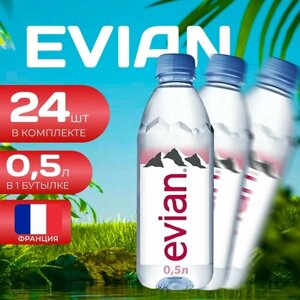 Evian Вода без газа ПЭТ 0.5л. (24 шт.) Эвиан