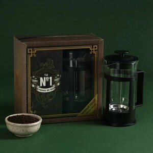 Фабрика счастья Набор «Первому во всём»чай чёрный с бергамотом 100 г, френч-пресс