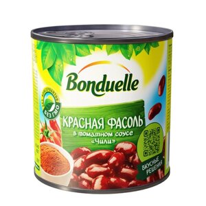 Фасоль Bonduelle Expert красная в томатном соусе Чили, жестяная банка, 400 г, 425 мл