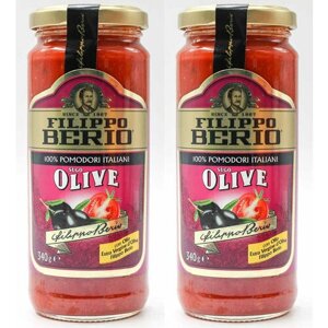 Filippo Berio Соус томатный с оливками, 340 г, 2 шт
