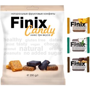 Finix ассорти Фруктовые конфеты Candy Микс три вкуса, 200 г, пакет