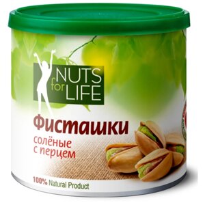 Фисташки Nuts for Life обжаренная соленая с перцем, 100 г
