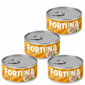 "Fortuna"тунец рубленый с маслом 185г*4шт