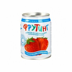 Fruiting 238 мл. ж/б Напиток из клубничного сока с кус. клубники