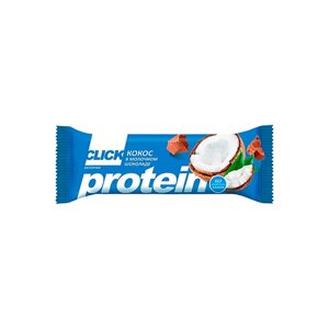 Фруктовый батончик Click с протеином, Кокос в молочном шоколаде, 40 г (упаковка 15 шт.)