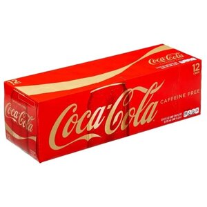 Газированный напиток Coca-Cola Caffeine Free, СШАкола, 0.355 л, металлическая банка, 12 шт.