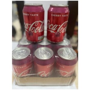 Газированный напиток Coca-Cola cherry taste 0.33 л ж/б упаковка 12 штук (Польша)