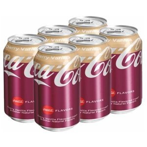 Газированный напиток Coca-Cola Cherry Vanilla со вкусом вишни и ванили (США), 355 мл (6 шт)
