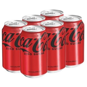 Газированный напиток Coca-Cola Zero Sugar (без сахара), Германия, 0.33л, 1шт