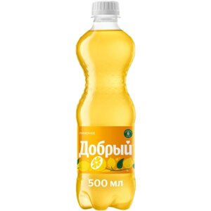 Газированный напиток Добрый Лимонады России Лимонад, 0.5 л, пластиковая бутылка