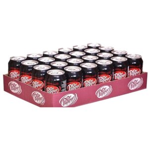 Газированный напиток Dr Pepper Cherry (Доктор Пеппер Черри), 24 банки по 330 мл.